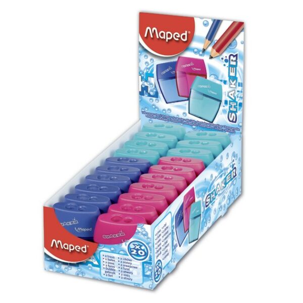 TAILLE CRAYONS SHAKER 2U RESERVE COUL ASS MAPED