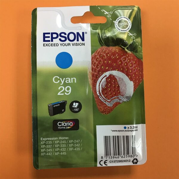 EPSON – ” FRAISE ” – CYAN 29-XP235/ 332/335/432/435