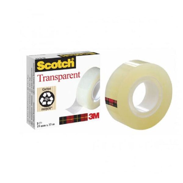 RUBAN ADHESIF 19X33 TRANSPARENT SACHET 3M