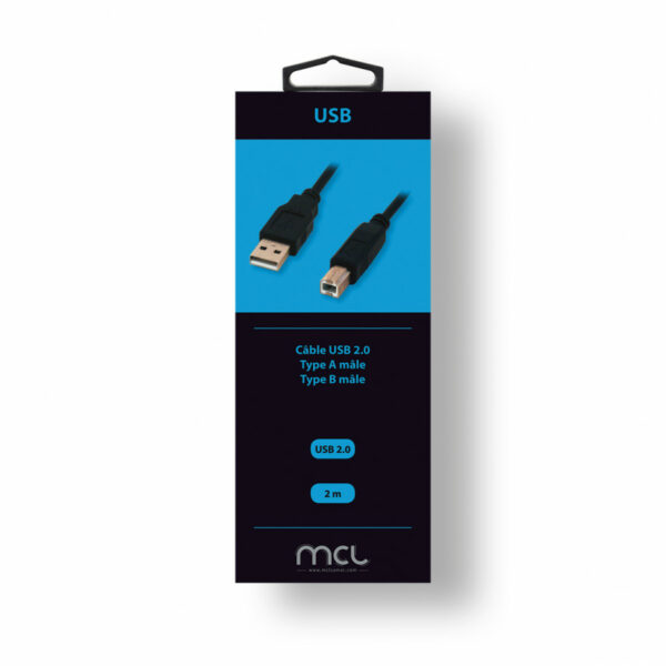 CABLE USB 2.0 A/B NOIR2M MCL