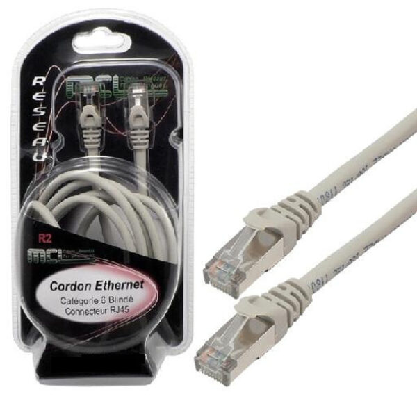 CABLE RESEAU RJ45 100% CUIVRE CAT6 F/UTP  10M GRIS   FCC6BMZ-10M