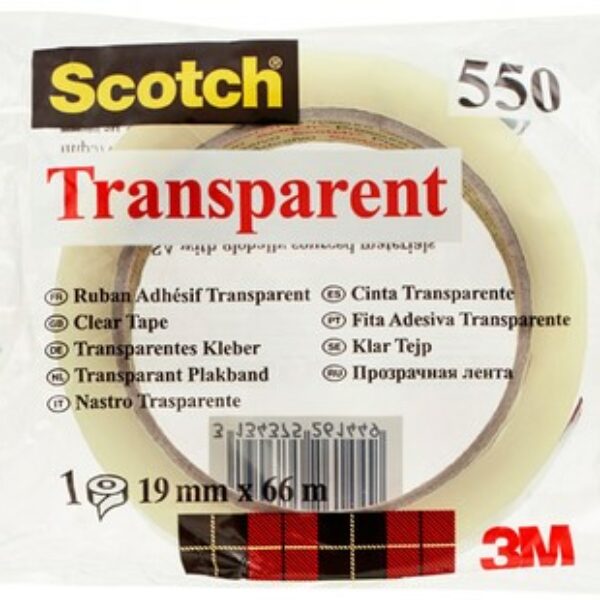 RUBAN ADHESIF 19X66 TRANSPARENT 3M