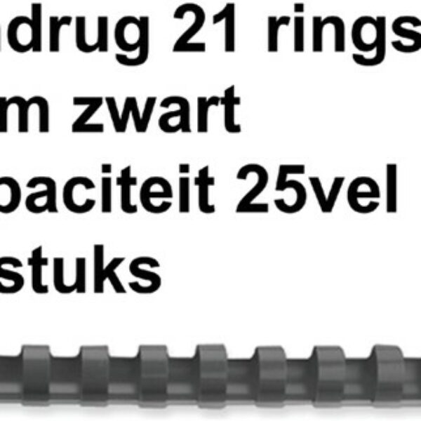 ANNEAUX PLASTIQUES 6MM NOIR X25