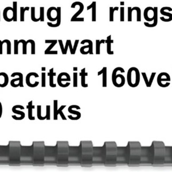 ANNEAUX PLASTIQUES 19MM NOIR X100