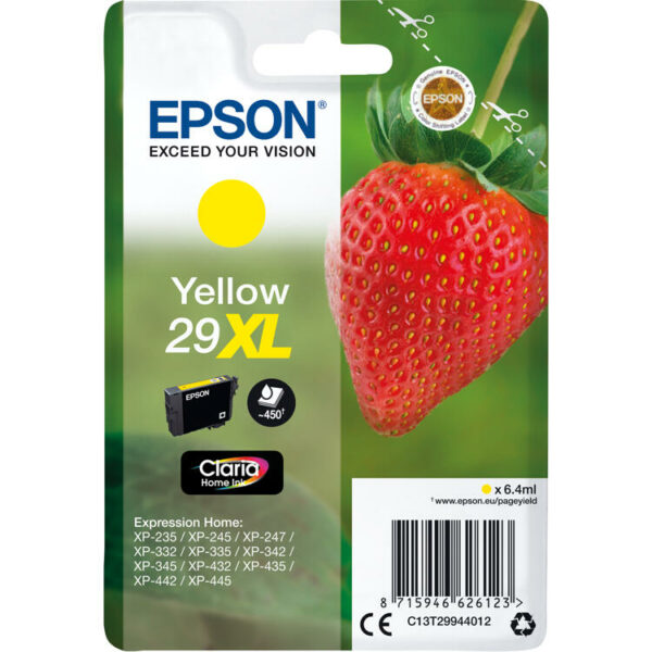 EPSON – ” FRAISE ” -JAUNE  XL 29-XP235/ 332/335/432/435