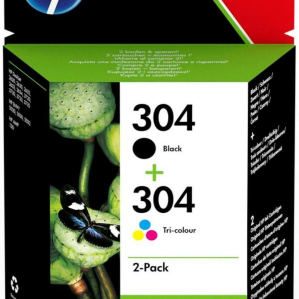 HP 304 – PACK 2 CARTOUCHES CLR+NOIR
