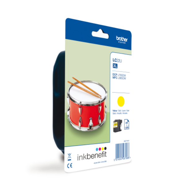 BROTHER – LC22UY  JE JAUNE- 1200 P