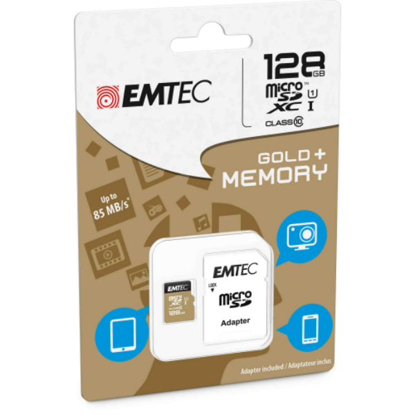 MICRO SD CARD + ADAPTATEUR ELITE GOLD 128GB