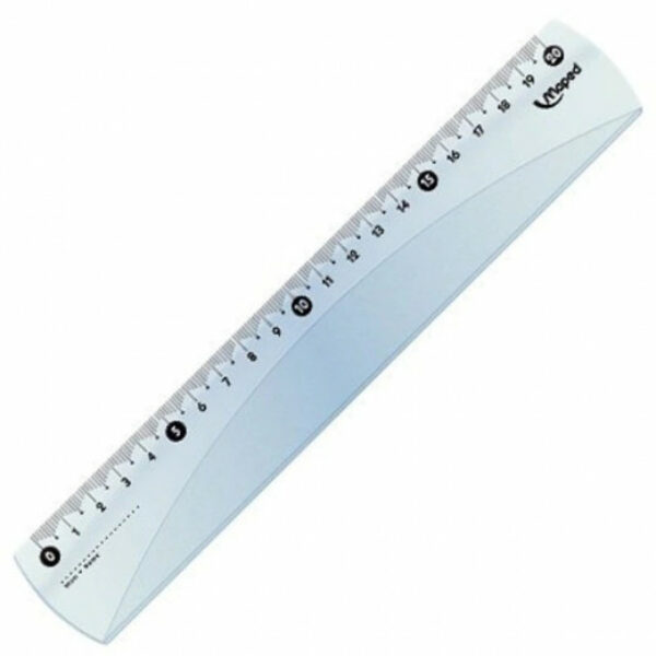 REGLE PLATE ANTI TACHE 20 CM