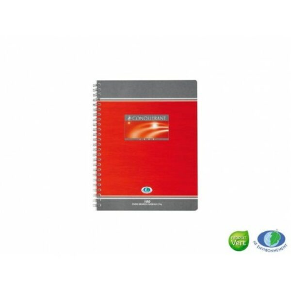 CAHIER SPIRALES 100P A4 SEYES 70G CONQ