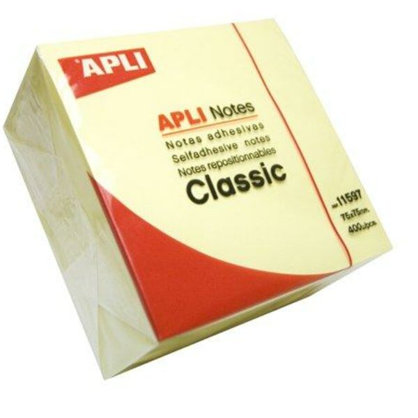 CUBE POST IT 76X76MM JAUNE