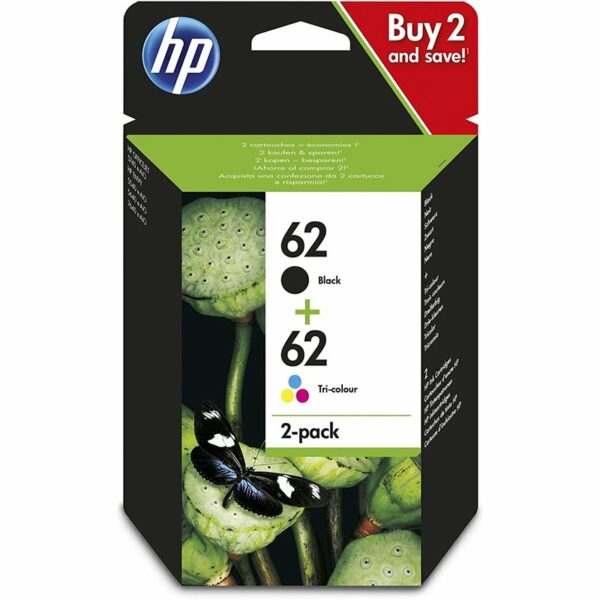 HP 62 – PACK 2 CARTOUCHES  CLRS + NOIR
