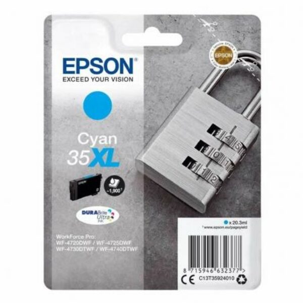 EPSON – JE “CADENAS ” N°35XL  CYAN