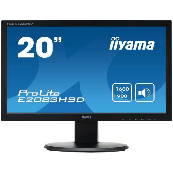ECRAN 19.5” IIYAMA E2083HSD-B1 1600×900 VGA DVI HP – B2B