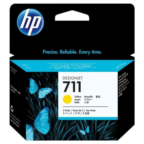 HP 711 – JE DE 3 CARTOUCHEJAUNE – 29 ML
