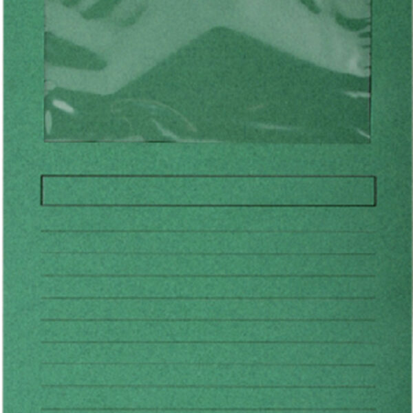 POCHETTE COIN FENETRE VERT FONCE X100