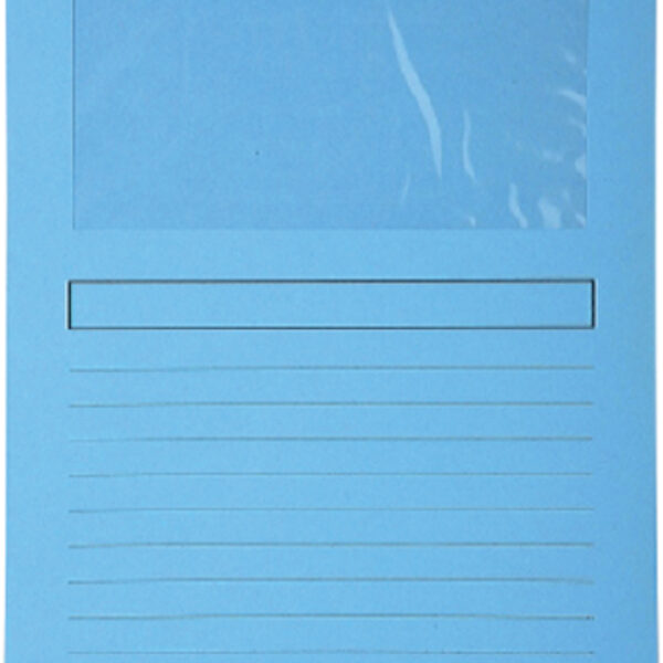 POCHETTE COIN FENETRE BLEU CLAIR X100