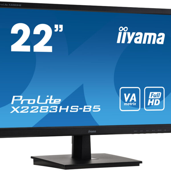 ECRAN 21.5” IIYAMA X2283HS-B5 VGA  HDM DP 4ms TCO