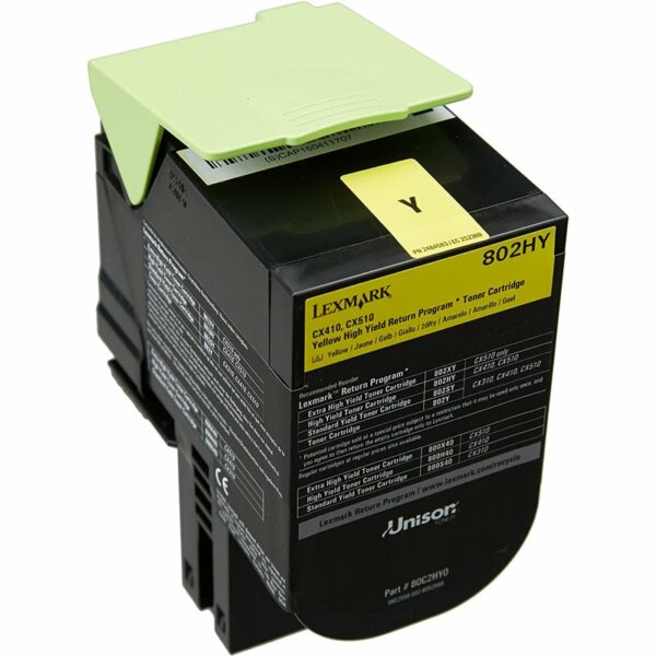 LEXMARK 802HY – TONER JAUNE – 3 000 P
