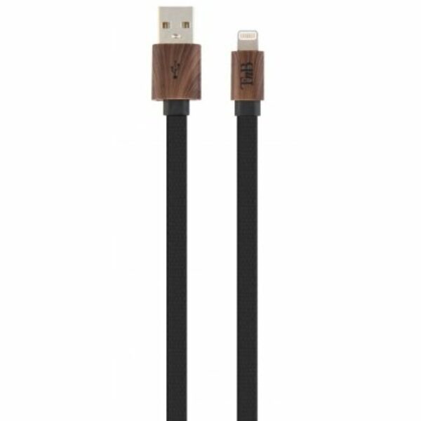 CABLE LIGHTNING  USB 1M PLAT TRESSE NOIR CBLWOODBK xxx