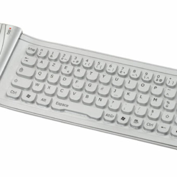 CLAVIER BLUETOOTH EN SILICONE SILVER HATERREGO