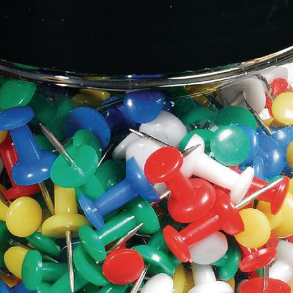 PUNAISES PUSH PINS BTE DE 200 ASS