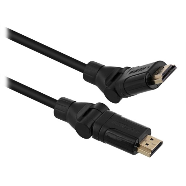 CABLE HDMI 360° 2.0 M/M 2M – NOIR HDMI3602