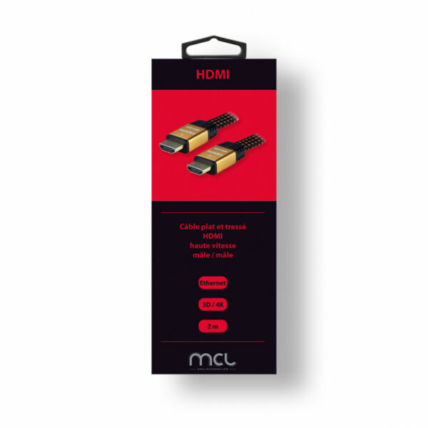 CABLE PLAT  TRESSE HDMI 3D 4K ETHERNET M/M 3M   MC385GPZ-3M