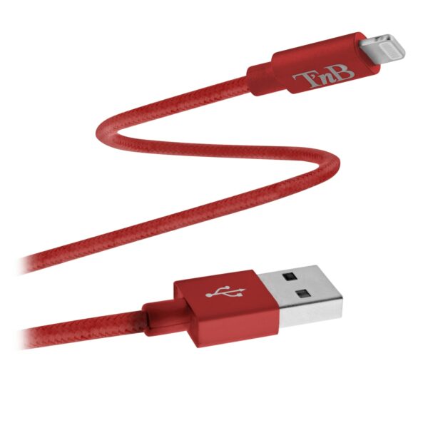 CABLE LIGHTNING USB 2M ROUGE TNB CBLIGHT5RD