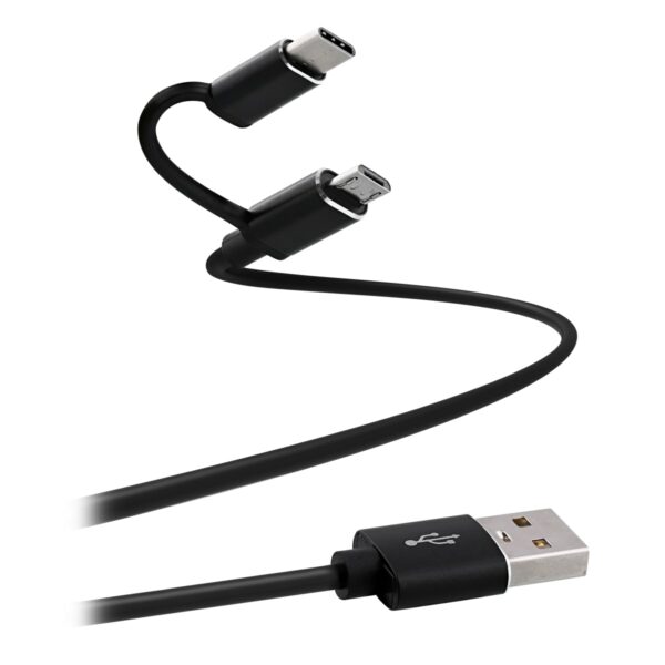 CABLE USB/MICRO USB/USB-C 1 M  TCUSB2IN1