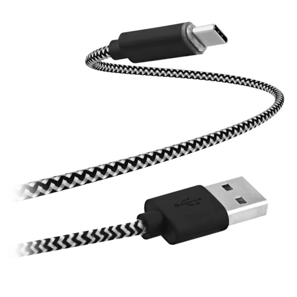 CABLE USB/USB-C LED 2M – NOIR/BLANC TCUSBLED