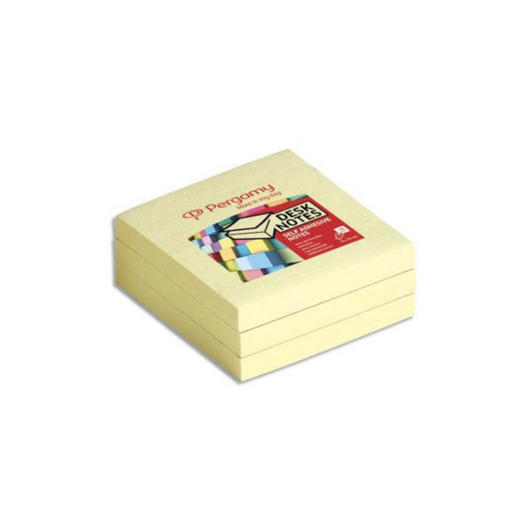 BLOC POST IT 76X76 PERGAMY JAUNE LOT DE 12