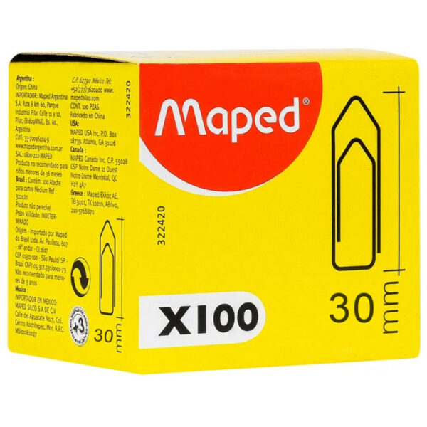 TROMBONES 30MM NICKELE BTE 100 MAPED