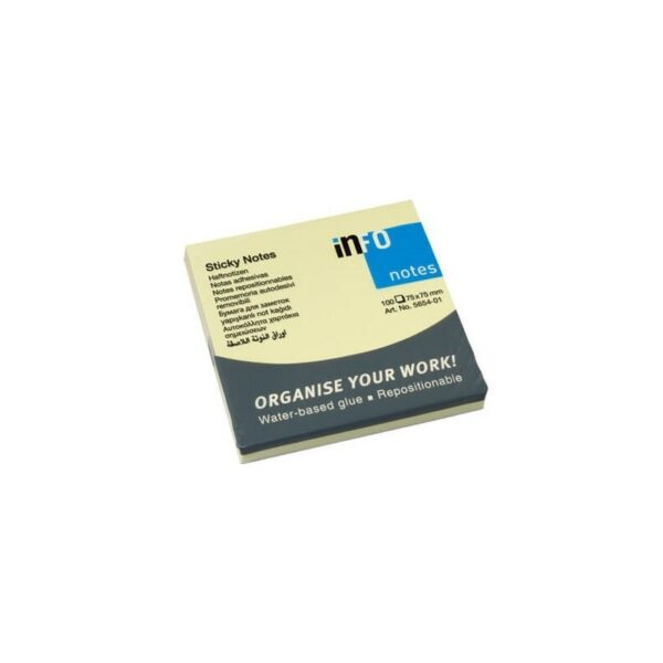 BLOC POST IT 75X75 GENERIC JAUNE LOT DE 12