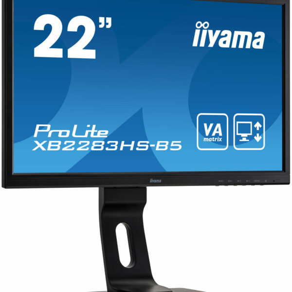 ECRAN 21.5″” IIYAMA XB2283HS-B5 VGA/HDMI/DP REGL HAUTEUR + PIVOT+ HP”