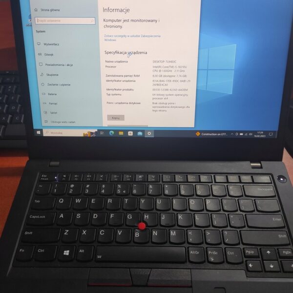 PORT 14″ LENOVO THINKPAD 20X100J3FR I5-1145G7 8Gb 256SSD WINPRO