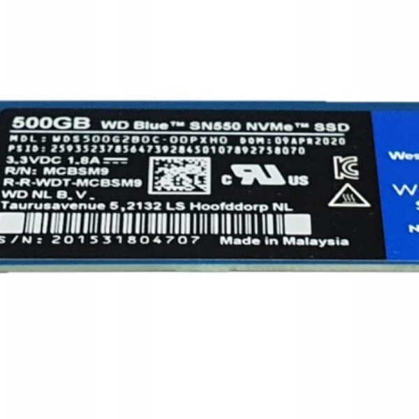 SSD 500GO M.2 NVME WESTERN DIGITAL BLUE