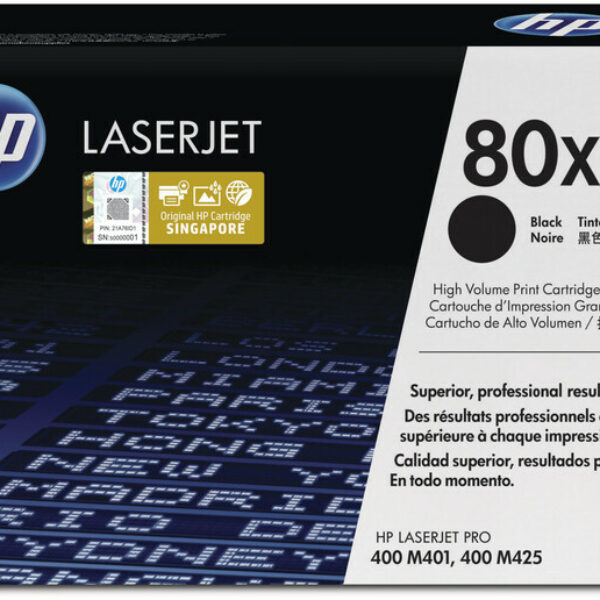 HP 80X – TONER NOIR – 6 900 P