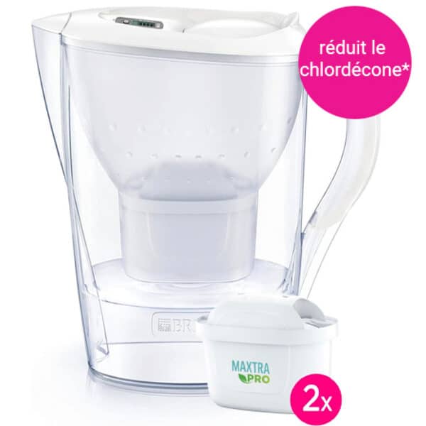 Carafe Marella Pro cool blanche + 2 cartouches Maxtra Pro