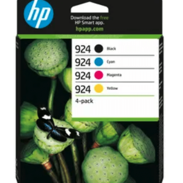 HP 924 – Pack de 4 – noir, jaune, cyan, magenta – cartouche d’encre originale (6C3Z1NE)
